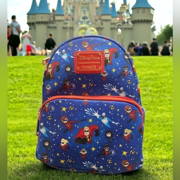 Loungefly NWT Disney Parks The Incredibles Backpack Absolutely Beautiful Purse! main image 5